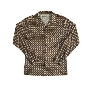 Sünde Y2K Brown Geometric Patterned Shirt